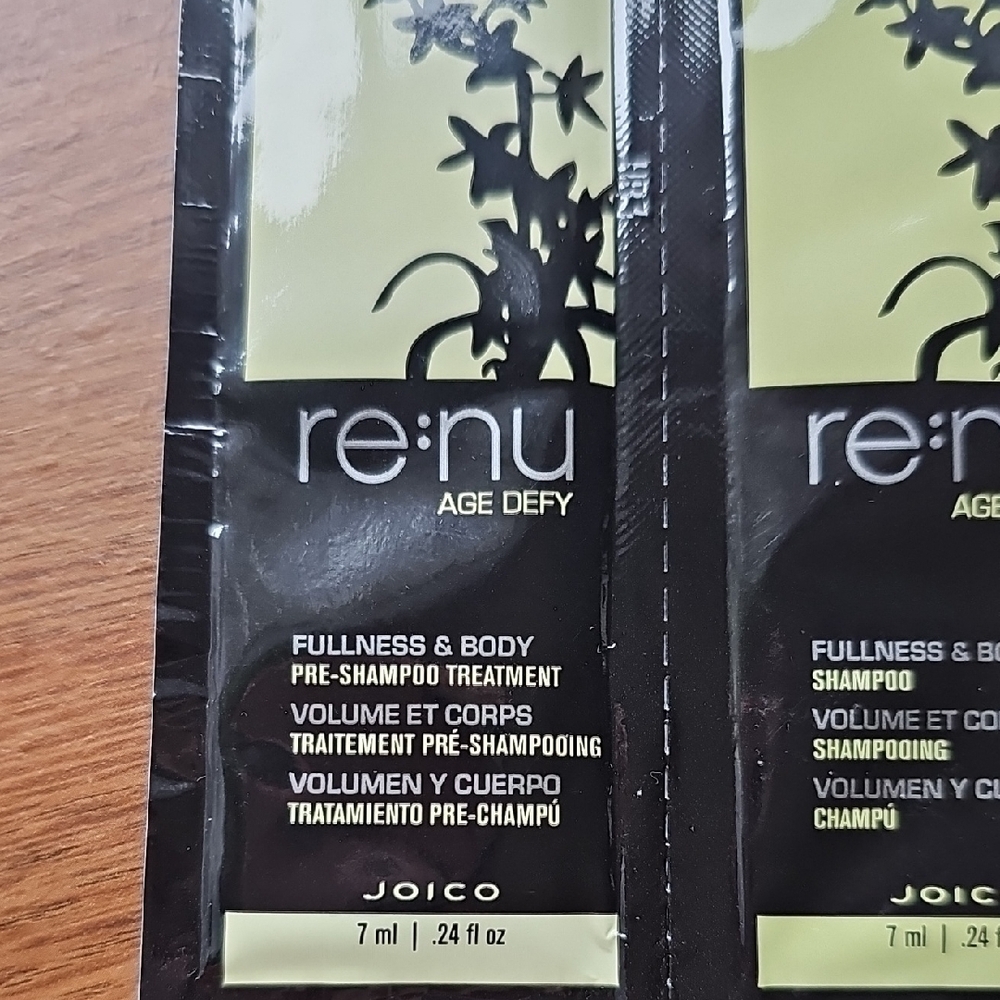New Joico Re:nu Age Defy Hair Treatment Packets Pre-Shampoo & Shampoo X 5 Each - Picture 3 of 8